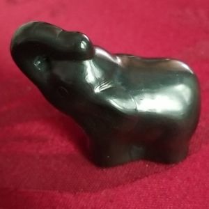 Tiny Black Resin Elephant